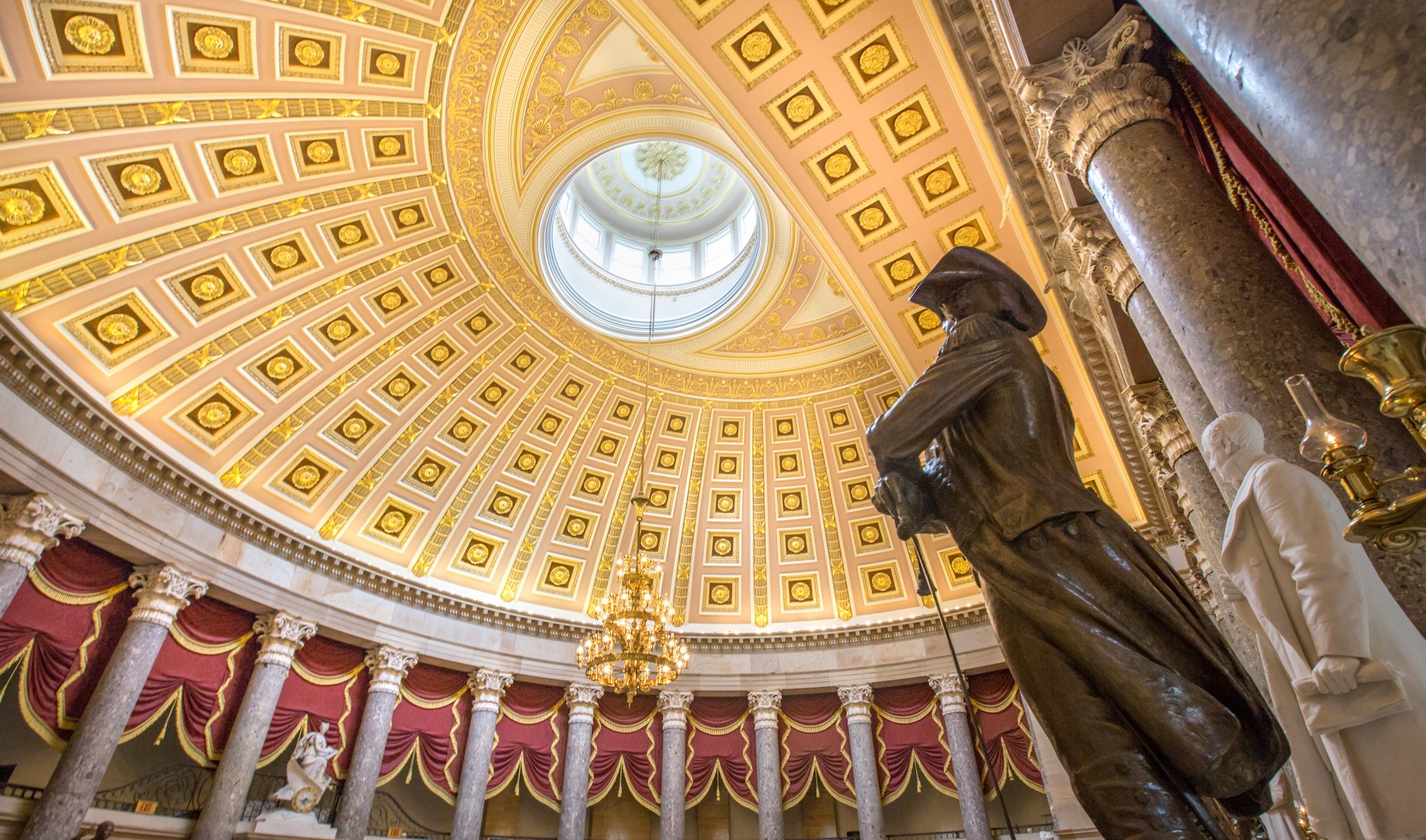 Washington, DC USA - October 8, 2012: U.S. Capitol Building - Statuary Hall to the Senate Wing.