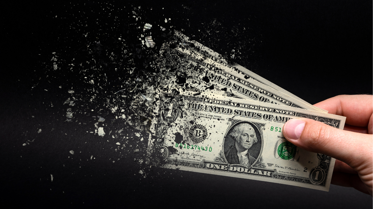 Stock Images fading money